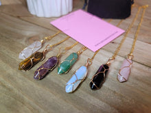 Load image into Gallery viewer, Natural Handmade Point Necklace Hexagon Chain Pendant Necklace