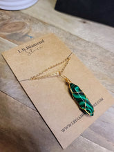 Load image into Gallery viewer, Natural Handmade Crystal Necklace Gold Wire Wrapped Malachite
