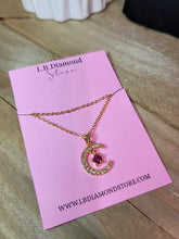 Load image into Gallery viewer, Moon Star Pendant Necklace - Trendy Moon necklace Gold tone