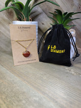 Load image into Gallery viewer, Gold Wire Wrapped Carnelian Healing Crystal Round Necklace Gold tone Handmade