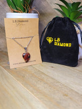 Load image into Gallery viewer, Natural Handmade Crystal Necklace Silver Tone Mahogany Obsidian Pendant Necklace