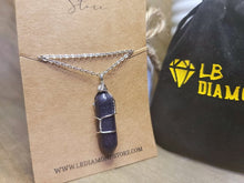 Load image into Gallery viewer, Blue Sandstone Crystal POINT Necklace Trending Pendant Necklace Gift For Her, Handmade Necklace Fashion Necklace