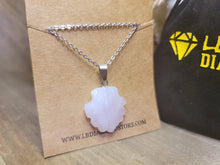 Load image into Gallery viewer, Natural Handmade Crystal Necklace Silver Tone Rose Quartz Sea Shell Pendant Necklace