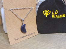 Load image into Gallery viewer, Blue Sandstone Crystal Moon Necklace Trending Pendant Necklace Gift For Her,