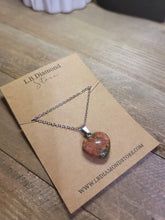 Load image into Gallery viewer, Natural Heart Shaped Ukanite Handmade Pendant Necklace Chain Pendant Necklace