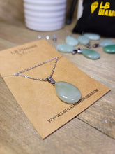 Load image into Gallery viewer, Green Aventurine Healing Crystal Necklace Drop Pendant.