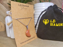 Load image into Gallery viewer, Gold Sandstone Crystal Moon Necklace Trending Pendant Necklace Gift For Her, Handmade Necklace