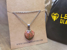 Load image into Gallery viewer, Natural Heart Shaped Ukanite Handmade Pendant Necklace Chain Pendant Necklace