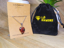 Load image into Gallery viewer, Natural Handmade Crystal Necklace Silver Tone Mahogany Obsidian Pendant Necklace