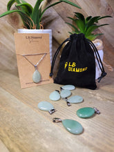 Load image into Gallery viewer, Green Aventurine Healing Crystal Necklace Drop Pendant.