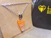 Load image into Gallery viewer, Natural Handmade Crystal Necklace Silver Wire Carnelian Stone Healing Crystal Necklace Silver tone