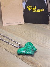 Load image into Gallery viewer, Choker Necklace Silver Tone Malachite Healing Crystal Butterfly Necklace