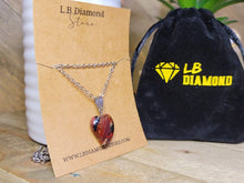 Load image into Gallery viewer, Natural Handmade Crystal Necklace Silver Tone Mahogany Obsidian Pendant Necklace