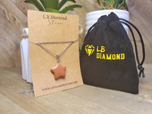 Load image into Gallery viewer, Gold Sandstone Crystal Star Necklace Trending Pendant Necklace Gift For Her, Handmade Necklace