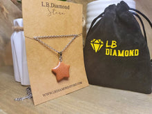 Load image into Gallery viewer, Gold Sandstone Crystal Star Necklace Trending Pendant Necklace Gift For Her, Handmade Necklace
