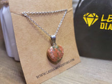 Load image into Gallery viewer, Natural Heart Shaped Ukanite Handmade Pendant Necklace Chain Pendant Necklace