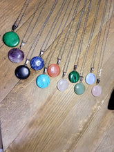 Load image into Gallery viewer, Natural Handmade Crystal Necklace Amethyst, Rose quartz, Green aventurine, Opal, Malachite, Blue soladite