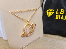 Load image into Gallery viewer, dainty planet choker or necklace / Saturn necklace / ufo necklace / alien necklace