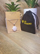 Load image into Gallery viewer, Natural Handmade Crystal Necklace Silver Tone Rose Quartz Sea Shell Pendant Necklace