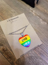 Load image into Gallery viewer, LGBTQ Necklace - Queer / Gay Pride Jewelry - Gender and Sexual Identity Charm Necklace