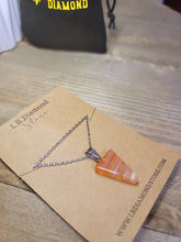 Load image into Gallery viewer, Natural Handmade Crystal Necklace Silver Wire Carnelian Stone Healing Crystal Necklace Silver tone