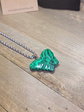 Load image into Gallery viewer, Choker Necklace Silver Tone Malachite Healing Crystal Butterfly Necklace