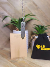 Load image into Gallery viewer, Crystal Necklace Labradorite Healing Crystal Point Necklace Silver tone