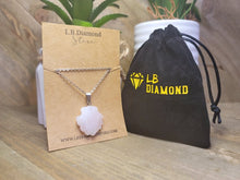 Load image into Gallery viewer, Natural Handmade Crystal Necklace Silver Tone Rose Quartz Sea Shell Pendant Necklace
