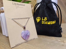 Load image into Gallery viewer, Natural Handmade Crystal Necklace Purple & Green Fluorite Crystal Pendant