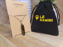 Load image into Gallery viewer, Silver  & Gold Wire Wrapped Smoky Quartz Healing Crystal Point Necklace