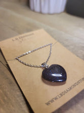 Load image into Gallery viewer, Blue Sandstone Crystal Heart Necklace Trending Pendant Necklace Gift For Her, Handmade Necklace