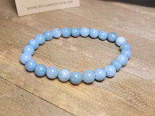 Load image into Gallery viewer, Blue Chalcedony Bracelet Powerful Bracelet 8mm Healing Energy Crystal