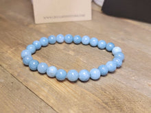 Load image into Gallery viewer, Blue Chalcedony Bracelet Powerful Bracelet 8mm Healing Energy Crystal