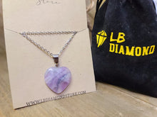 Load image into Gallery viewer, Natural Handmade Crystal Necklace Purple & Green Fluorite Crystal Pendant