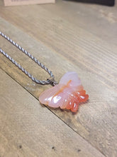 Load image into Gallery viewer, Choker Necklace Silver Tone Carnelian Healing Crystal Butterfly Necklace
