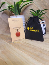 Load image into Gallery viewer, Handmade Crystal Necklace Silver Tone Carnelian Healing Crystal Point Necklace