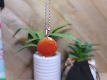 Load image into Gallery viewer, Handmade Crystal Necklace Silver Tone Carnelian Healing Crystal Point Necklace