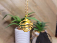 Load image into Gallery viewer, Cage Necklace - Flexible Gemstone Coil Pendant - Gold Jewelry Parts - Fill with Crystals