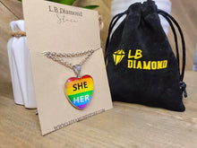 Load image into Gallery viewer, LGBTQ Necklace - Queer / Gay Pride Jewelry - Gender and Sexual Identity Charm Necklace