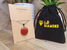 Load image into Gallery viewer, Handmade Crystal Necklace Silver Tone Carnelian Healing Crystal Point Necklace