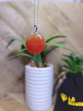 Load image into Gallery viewer, Handmade Crystal Necklace Silver Tone Carnelian Healing Crystal Point Necklace