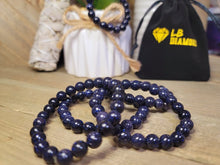 Load image into Gallery viewer, Blue SandStone Stretch Bead Bracelet Chakra Energy Balance