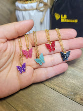 Load image into Gallery viewer, Butterfly Black Necklace - Trendy Butterfly necklace Gold tone