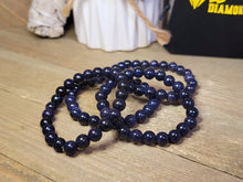 Load image into Gallery viewer, Blue SandStone Stretch Bead Bracelet Chakra Energy Balance