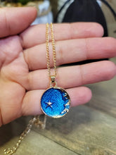 Load image into Gallery viewer, Moon Star Pendant Necklace - Trendy Moon necklace Gold tone