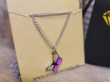 Load image into Gallery viewer, Butterfly Necklace - Trendy Butterfly necklace Silver tone - Gift for her