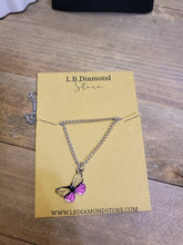 Load image into Gallery viewer, Butterfly Necklace - Trendy Butterfly necklace Silver tone - Gift for her