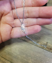 Load image into Gallery viewer, Silver Wing Pendant necklace Trending Necklace , Silver plated charm, Wing necklace