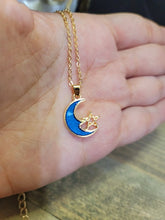 Load image into Gallery viewer, Moon Star Pendant Necklace - Trendy Moon necklace Gold tone -