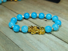 Load image into Gallery viewer, Elegant 10MM Blue Aquamarine Feng Shui Beaded Bracelet – 19 CM,